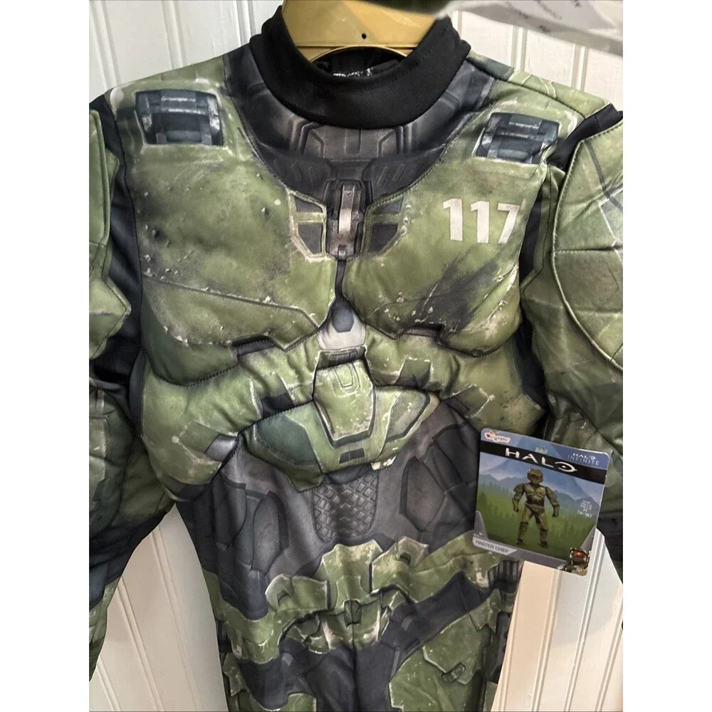 Disguise Halo Boy M 8-10 Infinite Master Chief Jumpsuit Costume w/Mask NWT Party
